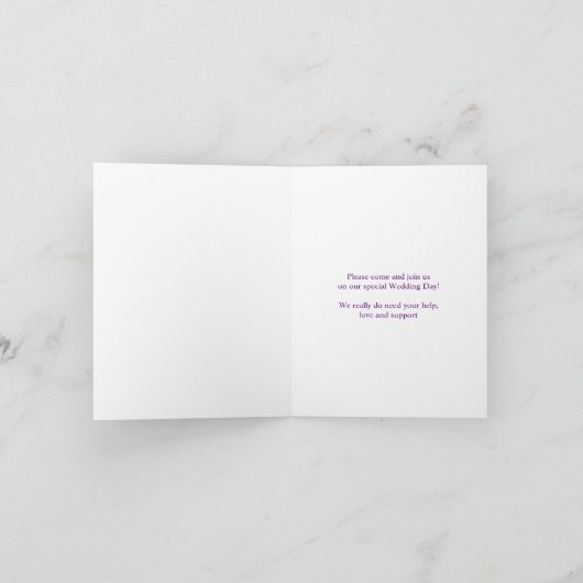 Invitation L'art violet mariage sera-t-il notre servante d'ho (Intérieur)