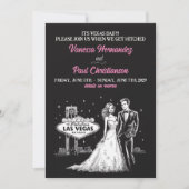 Invitation Las Vegas avec Mariage de code QR (Devant)