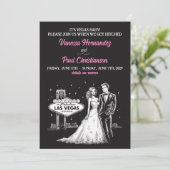 Invitation Las Vegas avec Mariage de code QR (Debout devant)