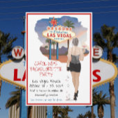 Invitation Las Vegas Bachelorette Brown Hair Bride Cosmo