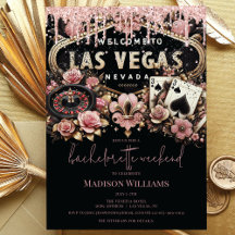 Las Vegas Bachelorette Luxe Black Pink Gold