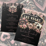 Invitation Las Vegas Bachelorette Luxe & Itinéraire<br><div class="desc">Las Vegas Bachelorette Luxury Black Pink Gold design. Les produits correspondants se trouvent dans la collection Luxury Las Vegas Bachelorette.</div>