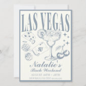 Invitation Las Vegas Bachelorette Party Itinéraire Customisé (Devant)