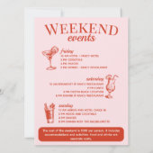 Invitation Las Vegas Bachelorette Party Itinéraire Customisé (Dos)