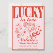 Invitation Las Vegas Bachelorette Party Itinéraire Customisé (Devant)