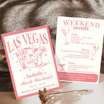 Invitation Las Vegas Bachelorette Social Cocktail Itinéraire<br><div class="desc">Las Vegas Bachelorette Social Cocktail Itinéraire</div>