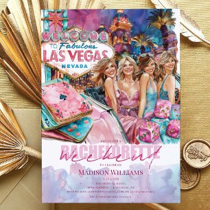 Invitation Las Vegas Bachelorette week-end filles