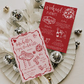 Invitation Las Vegas Bachelorette Week-end Itinéraire Party