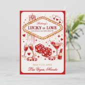 Invitation Las Vegas Bride Tribe Casino Party  (Debout devant)