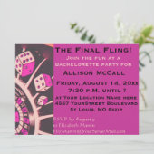 Invitation Las Vegas Casino Bachelorette Party (Debout devant)