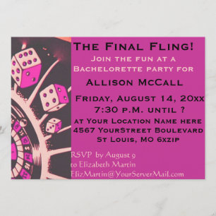 Invitation Las Vegas Casino Bachelorette Party