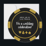 Invitation Las Vegas Casino Gold et Black Poker Mariage Chip<br><div class="desc">Éblouissez vos invités en leur envoyant ces invitations de mariage de jetons de poker noir et or. Ils attendent avec impatience de vous rejoindre à ce mariage incontournable !</div>