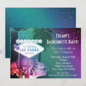 Invitation Las Vegas Casino Jeux d'argent Night Glam Invitati (Devant / Derrière)