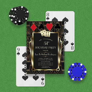 Invitation Las Vegas Casino Royale Art Déco 51e anniversaire