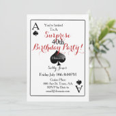 Invitation Las Vegas Casino Surprise fête d'anniversaire (Debout devant)