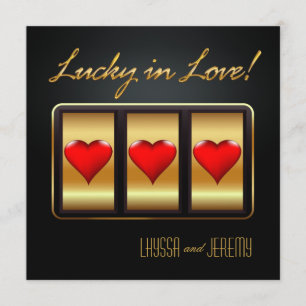 Invitation Las Vegas Chanceux en Amour Réception