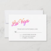 Invitation Las Vegas coloré éclabouille mariage RSVP (Devant)