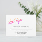 Invitation Las Vegas coloré éclabouille mariage RSVP (Debout devant)