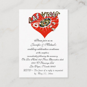 Invitation Las Vegas de réception de mariage