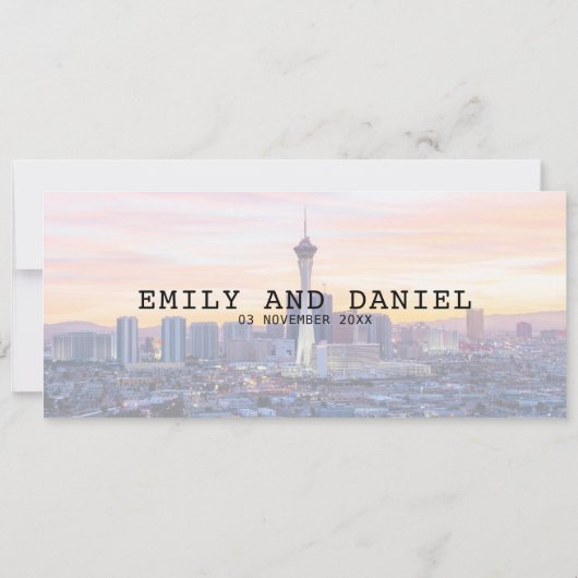 Invitation Las Vegas Destination Boarding Pass Mariage (Dos)