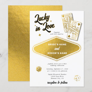 Invitation Las Vegas Destination Casino Mariage Lucky in Love