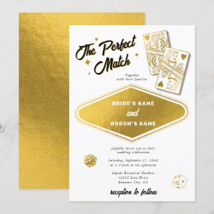 Invitation Las Vegas Destination Parfait Match Mariage Gold