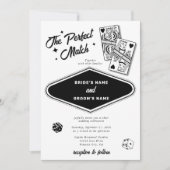 Invitation Las Vegas Destination Parfait Match Mariage Noir (Devant)