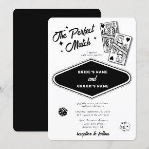 Invitation Las Vegas Destination Parfait Match Mariage Noir