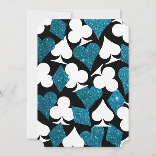 Invitation Las Vegas Destiny Malibu Blue Parties scintillant  (Dos)