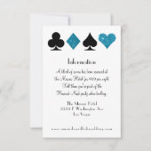 Invitation Las Vegas Destiny Malibu Blue Parties scintillant  (Devant)