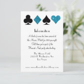 Invitation Las Vegas Destiny Malibu Blue Parties scintillant  (Debout devant)