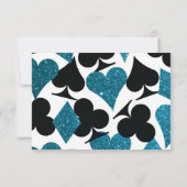 Invitation Las Vegas Destiny Malibu Blue Parties scintillant  (Dos)