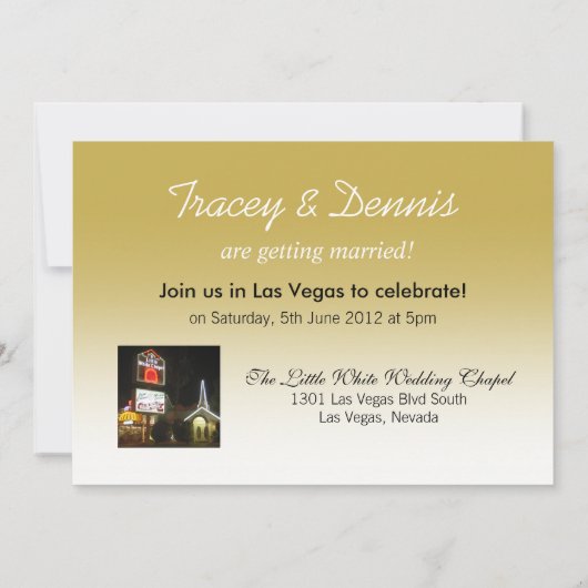 Invitation Las Vegas Enregistrer la date Mariage Inviter (Dos)