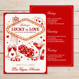 Invitation Las Vegas Enterrement de Vie de Jeune Fille Casino