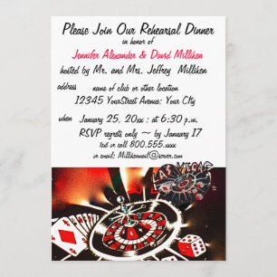 Invitation Las Vegas épousant des dîners de répétition