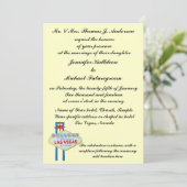 Invitation Las Vegas épousant des mots formels jaune pâle (Debout devant)