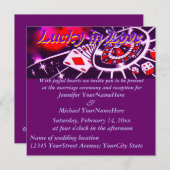 Invitation Las Vegas fabuleux chanceux dans le mariage (Devant / Derrière)