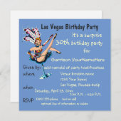 Invitation Las Vegas fête du 30e anniversaire (Devant / Derrière)