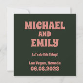 Invitation Las Vegas Mariage à thème Enregistrer la date (Devant)