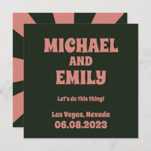 Invitation Las Vegas Mariage à thème Enregistrer la date