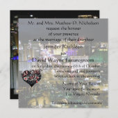 Invitation Las Vegas Mariage and Réception Casino Heart (Devant / Derrière)