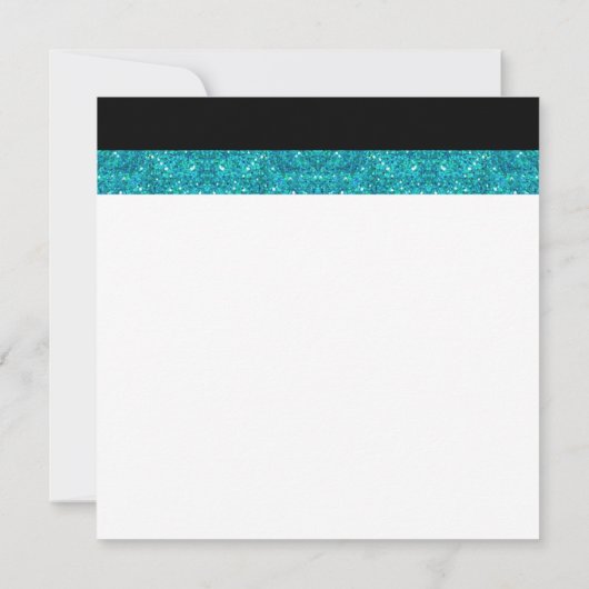 Invitation Las Vegas Mariage Dice Thème Turquoise Blu Faux Pa (Dos)