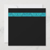 Invitation Las Vegas Mariage Dice Thème Turquoise Blu Faux Pa (Dos)