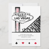 Invitation Las Vegas Mariage Enregistrer La Date (Dos)