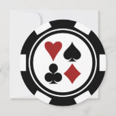 Invitation Las Vegas Mariage Enregistrer La Date Poker Chip C (Dos)