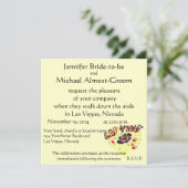 Invitation Las Vegas Mariage Pastel Yellow Heart (Debout devant)