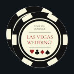 Invitation Las Vegas Mariage Poker Chip Black Creme blanche<br><div class="desc">Ce faire-part de mariage de puces de poker blanc noir et crémeux est sûr d'apporter de l'excitation et de l'anticipation pour vos invités à se joindre à vous dans cette célébration sûr d'être amusant! Coordination des produits disponibles.</div>