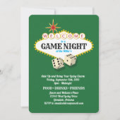 Invitation Las Vegas Marquise Game Night Green (Devant)