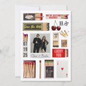Invitation Las Vegas Matchbox Art Photo Wedding Enregistrer l (Devant)