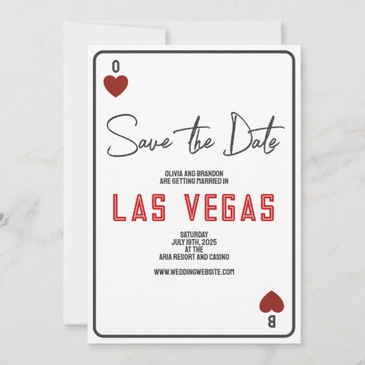 Invitation Las Vegas Matchbox Art Photo Wedding Enregistrer l (Dos)